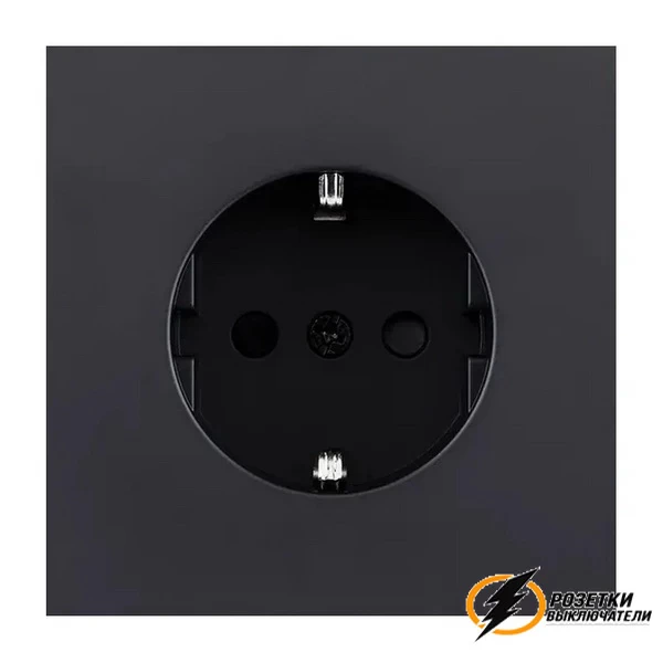 Накладка розетки 220Вт Brionilux Z черная матовая