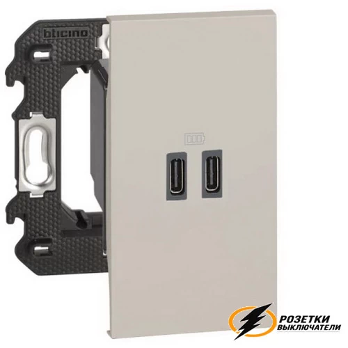 Зарядка USB 2 порта C 3000mA Living Now песочная