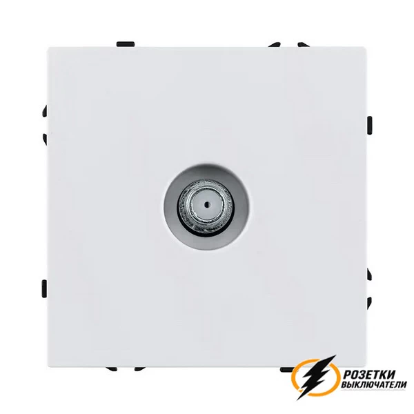 ТВ розетка - для антены общедомовой Brionilux Z белая глянцевая
