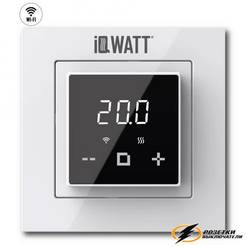 IQ Watt терморегулятор программируемый с WI-FI белый - черный дисплей