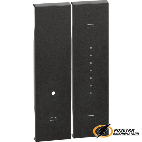 Накладка с линзой на механизмы диммера K4411, K4410 Living Now черная