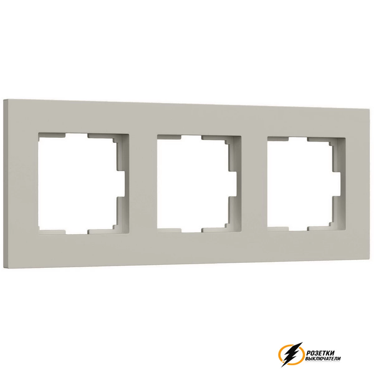 Рамка 3 местная Werkel Slab дымчатый софт