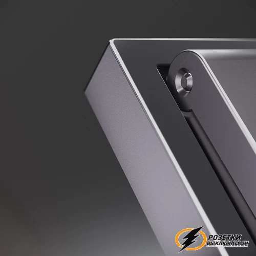 Накладка розетки с крышкой IP40 Voltum S70 Metal антрацит VLSM000811
