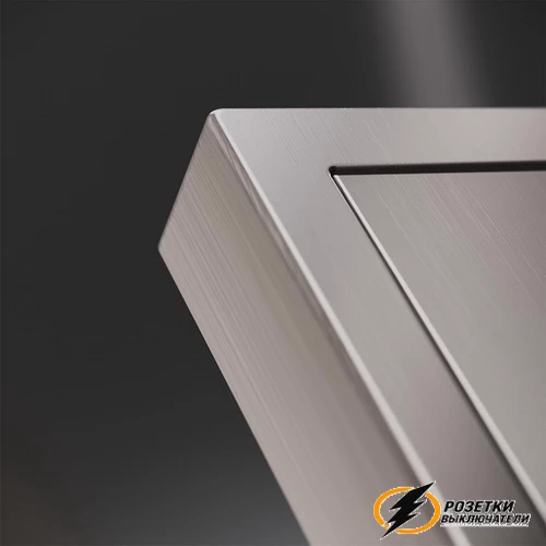 Накладка выключателя одноклавишного с подсветкой Voltum S70 Metal никель VLSM000210