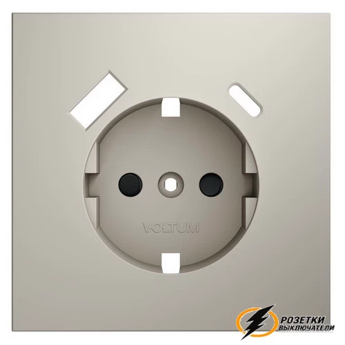 Накладка розетки зарядки тип А+C Voltum S70 кашемир VLS001002