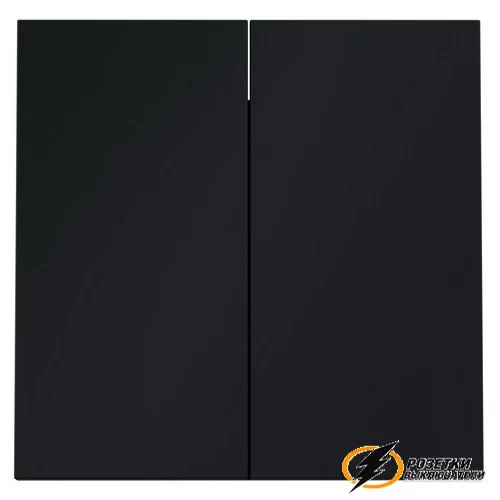 Накладка выключателя двухклавишного Voltum S70 графит VLS000306