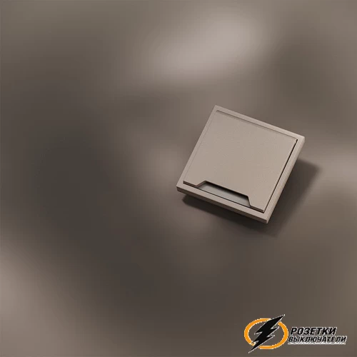 Накладка розетки с крышкой IP40 Voltum S70 Metal платина VLSM000809