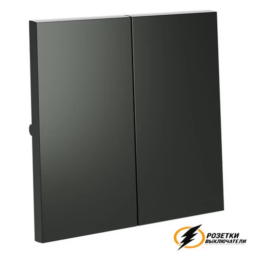 Накладка выключателя двухклавишного Voltum S70 титан VLS000305