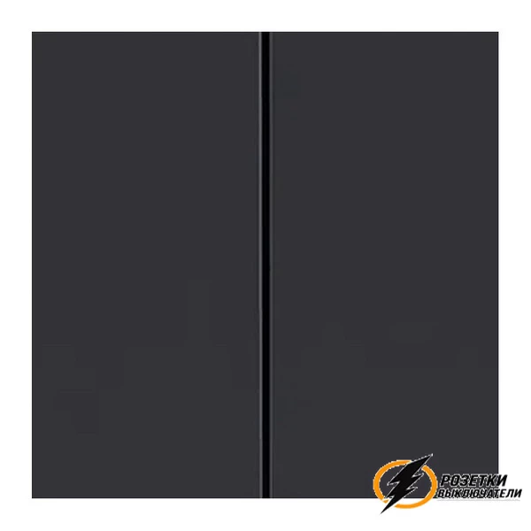 Накладка выключателя двухклавишного Brionilux G черная матовая