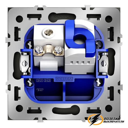 Розетка тв и интернет Voltum S70 сталь VLS060704