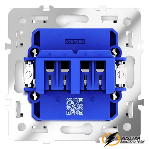 Аудио розетка Voltum S70 белая матовая VLS060301