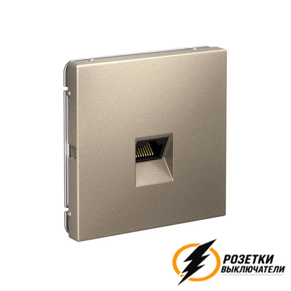 Компьютерная розетка rj45 UTP cat 5e ArtGallery шампань