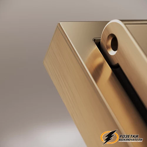 Накладка розетки с крышкой IP40 Voltum S70 Metal латунь VLSM000808