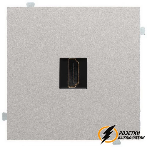 Розетка HDMI Rikett платина