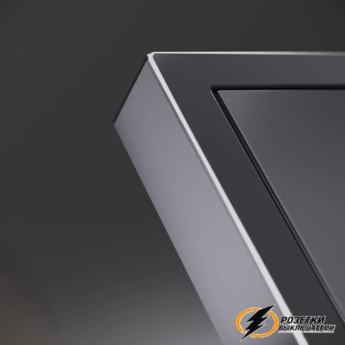 Накладка выключателя двухклавишного с подсветкой Voltum S70 Metal антрацит VLSM000411
