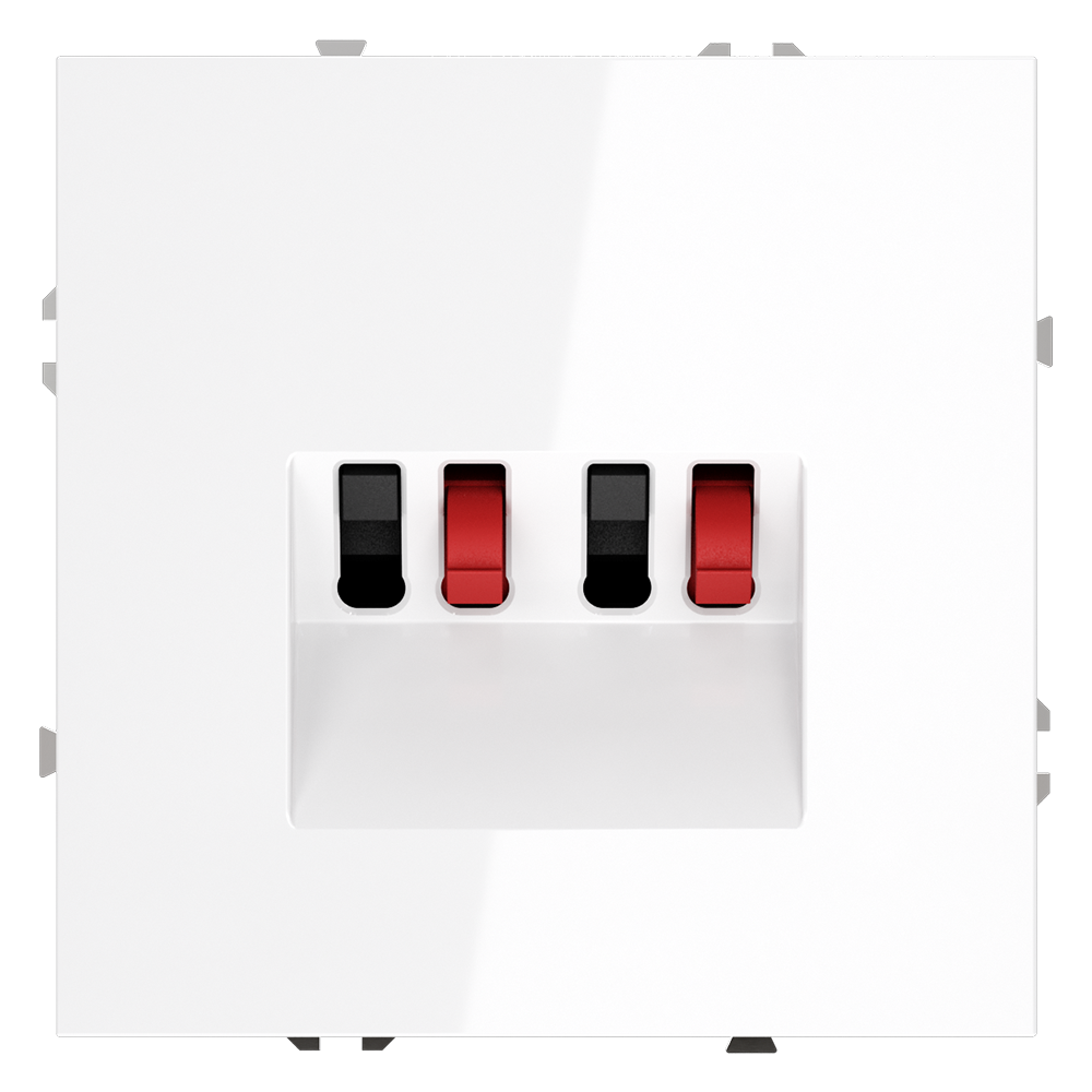 Аудио розетка Voltum S70 белая глянцевая VLS060300
