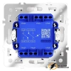 Выключатель проходной двухклавишный с подсветкой Voltum S70 деним VLS000415+VLS020400