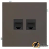 Розетка компьютерная rj45 двойная cat 6e Rikett капучино