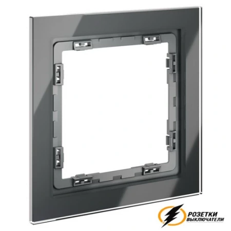 Рамка 1 местная стекло Voltum S70 графит VLS110106