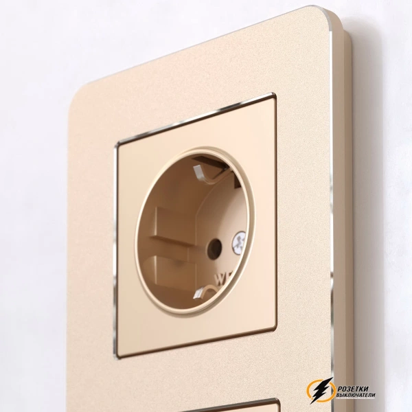 Рамка металлическая 4 местная Werkel Platinum шампань