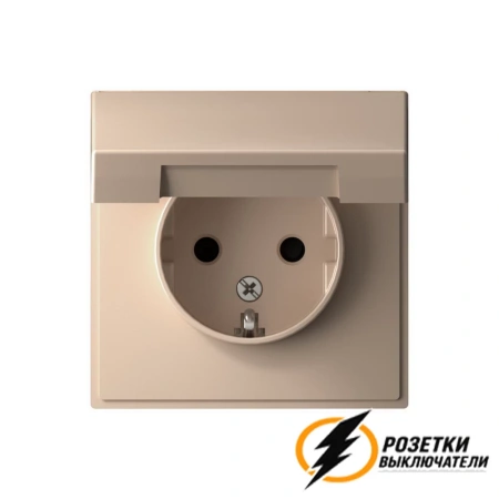 Розетка крышкой ip20 16а 250в ArtGallery песочный