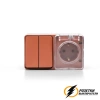 Розетка с выключателем двухлавишеым накладная ip54 16/10а 250в AtlasDesign Profi террактовая