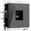 Розетка компьютерная rj45 cat 5e Werkel черная акрил