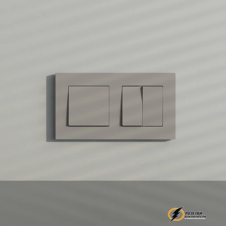 Рамка 2 местная Werkel Slab дымчатый софт