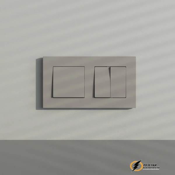 Рамка 2 местная Werkel Slab дымчатый софт