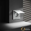 Розетка с крышкой ip40 16а 250в Voltum S70 белая матовая VLS040301