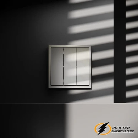 Выключатель трехклавишный Voltum S70 шелк VLS030103