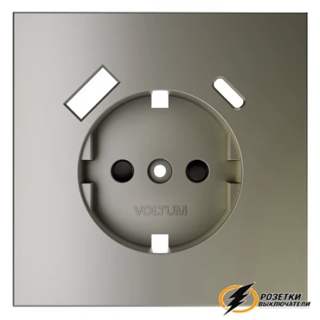 Накладка розетки зарядки тип А+C Voltum S70 шелк VLS001003