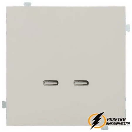 Зарядка USB 2 порта C+C 60Вт Rikett лен