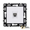 Розетка компьютерная rj45 cat 6 Brionilux G белая матовая