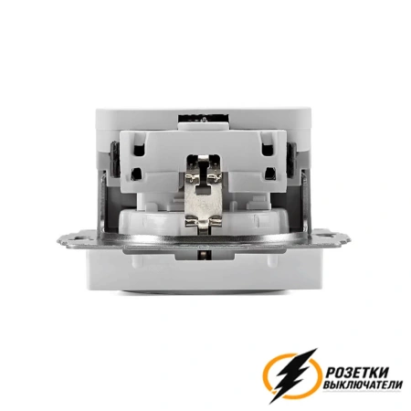 Розетка с USB зарядкой 2 порта А+C 3,0 mA AtlasDesign белая