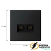 Компьютерная розетка rj45 двойная UTP cat 5e ArtGallery карбон