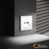 Розетка тв и интернет Voltum S70 белая глянцевая VLS060700