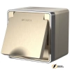 Розетка накладная с крышкой ip40 16а 250в Werkel Gallant шампань рифленая