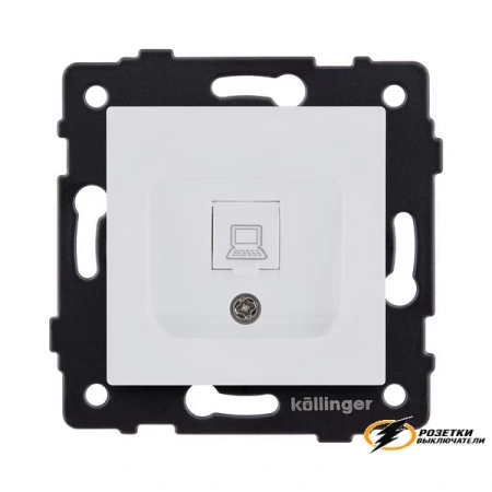 Розетка компьютерная rj45 cat 6 Kollinger Aspekt белая матовый