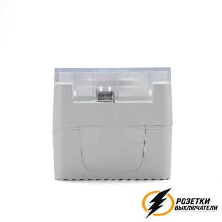 Розетка накладная с прозрачной крышкой ip54 16а 250в AtlasDesign Profi белая