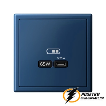 Зарядка USB 1 порта тип С 3250 mA ArtGallery аквамарин