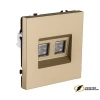Розетка компьютерная rj45 двойная cat 6 Kollinger Eclipse золото