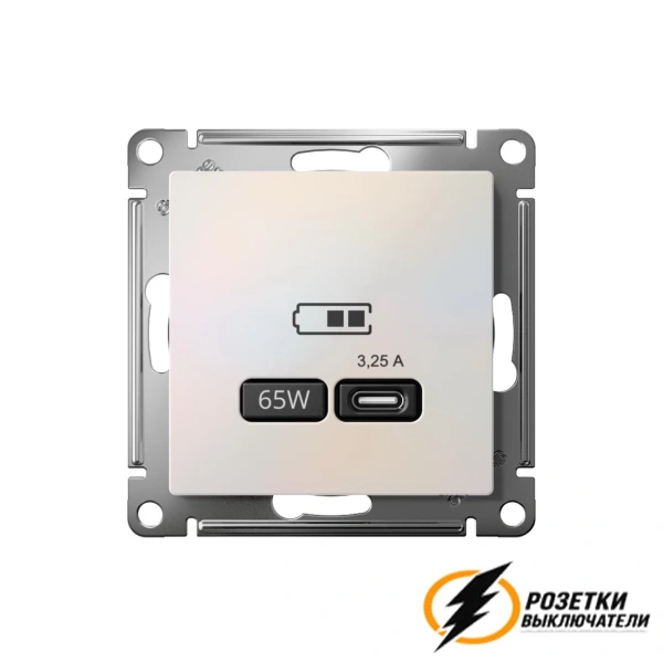Зарядка USB 1 порт C 3,2 mA AtlasDesign жемчуг