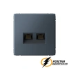 Компьютерная розетка rj45 двойная UTP cat 5e ArtGallery грифель