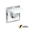 Розетка с белой крышкой ip20 16а 250в AtlasDesign белая