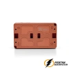 Розетка с выключателем двухлавишеым накладная ip54 16/10а 250в AtlasDesign Profi террактовая