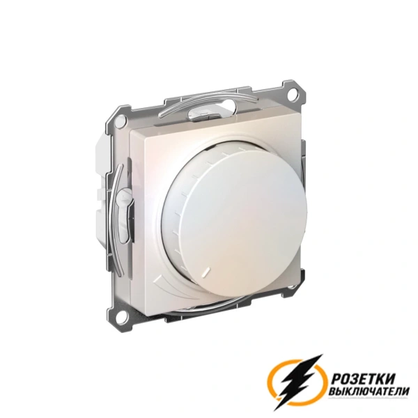 Диммер поворотно-нажимной 10-400Вт, LED 3-150Вт AtlasDesign жемчуг