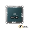 Зарядка USB 1 порт C 3,2 mA AtlasDesign изумруд
