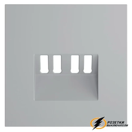 Накладка аудио розетки Voltum S70 серая VLS001515