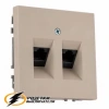 Розетка компьютерная rj45 двойная cat 6 Liregus Modern кремовая матовая